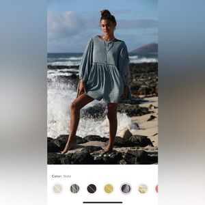 Free People Beyond Obsessed Romper Size Large Slate